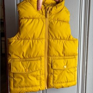 Old Navy Yellow Puffer Vest with Pockets 4T